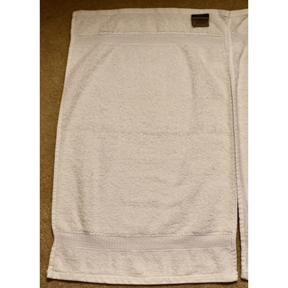 Bath Hand Towel Set of 2 Luxury Solid Off-White Conker 24x15